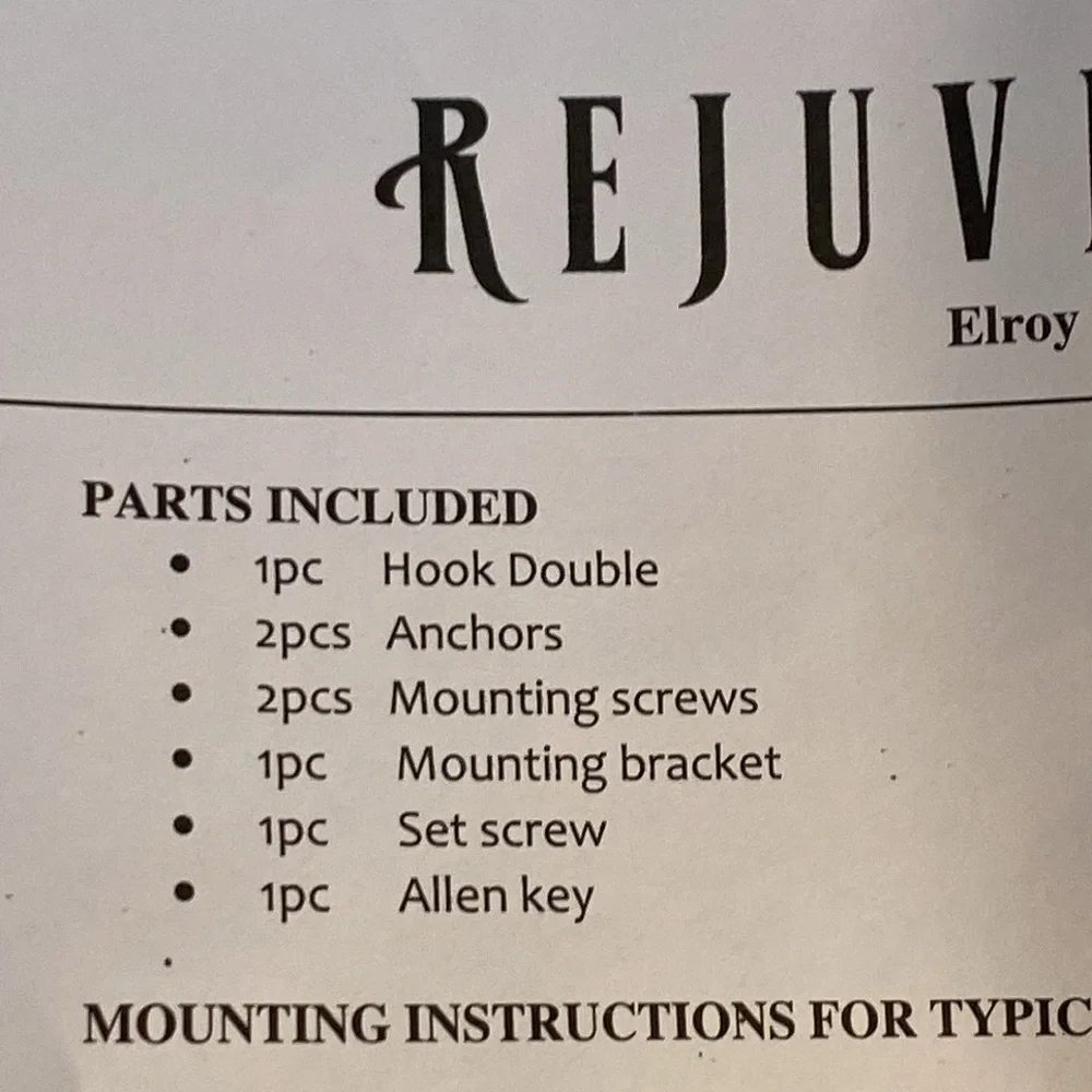 Rejuvenation Elroy Double Aged Brass Hook
